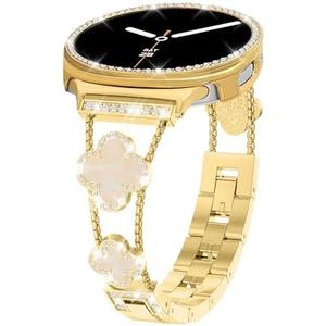 Alociaga Bling Band with Case Compatible for Samsung Galaxy Watch 8 40mm 44mm, Women Diamond Butterfly Metal Bracelet Rhinestone Strap with Protector Case