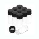 20PCS 4mL Clear Glass Sample Vials, 1 Dram Borosilicate Glass Vial with Screwcap, PE Liner Sample Containers Lab Vial Liquid Sampling Glass Oil Bottle