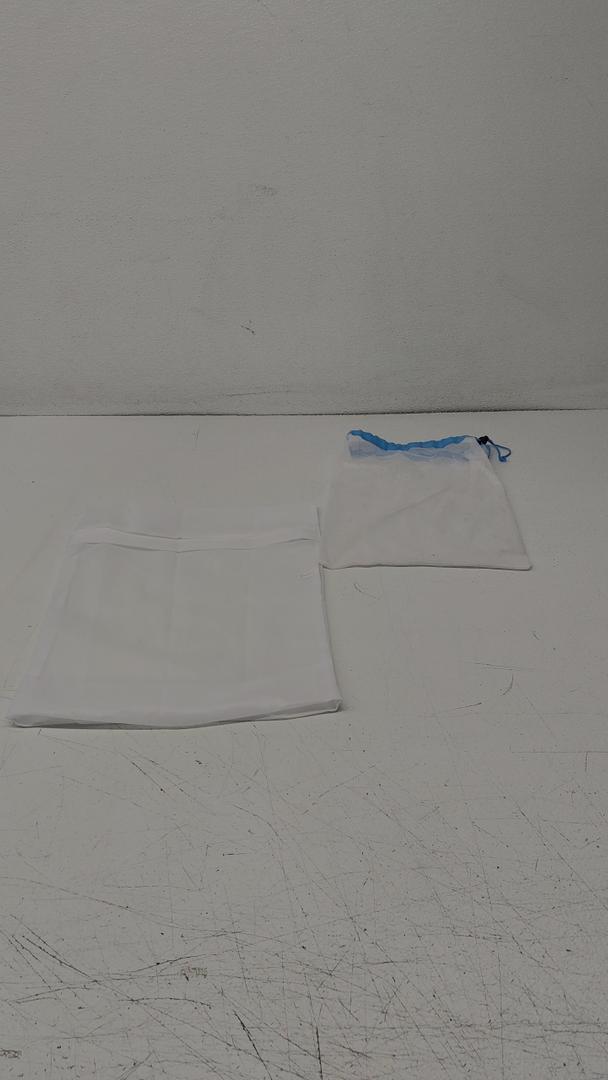 TopHomer 2 Pack Multi-Function Mesh Storage Bags Reusable Kitchen Fruit Veetable Breathable Mesh Bags with Drawstring Design for Shopping Travel Easy to Clean (Large, Medium)