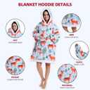 GoodtoU Oversized Hoodies Sweatshirt Blanket Hooded Blanket Warm and Cozy Birthday Gifts for Women Medium forest Deer (Adults)