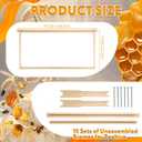Colingmill 10 Packs Bee Hive Frames Deep Unassembled Bee Frames with Nails Pine Wooden Beekeeping Beehive Frame Pre Drilled Holes for Beekeeping Supplies
