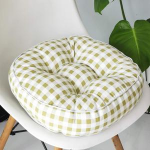 vctops 1PC Indoor Outdoor Bohemian Round Chair Cushion Seat Pad Floor Cushion Pillow (Grid Green 2, 16"X16")