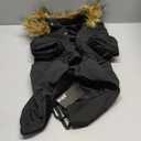 PINA Small Dog Coats - Waterproof, Warm Winter Jacket with Faux Fur Hood, Reflective, Flannel Lined, Windproof (3XL(Chest 27.5"), Black)