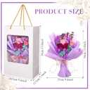 Canlierr Preserved Flowers Bouquet Graduation Flowers Bouquet Gift Forever Natural Real Roses Gifts for Teacher Student Birthday Anniversary Wedding Home Decor (Purple,Vivid)