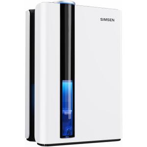 SIMSEN 95oz Dehumidifiers for Home, 800 sq ft Quiet Small Dehumidifier with Drain Hose, Dehumidifiers for Bedroom Bathroom Basements Closet RV (White)