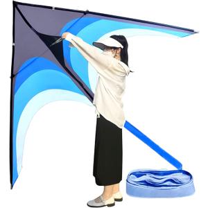Large Single Line Beach Kite for Adults,Easy to Fly Kites for Kids Age 4-12, 3X-Large