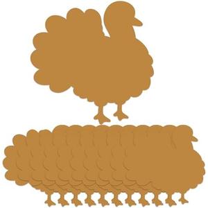 Wonmon 50 PCS Turkey Cutouts for Bulletin Board Decorations, Thanksgiving Cutouts Turkey Paper Cut Outs for Thanksgiving Fall Kids DIY Crafts Projects Classroom Office Party Decor, 4x4 in