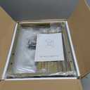 C Shaped End Table Set of 2, Small Side Table for Sofa and Bed, Couch Tables That Slide Under, Snack Side Table for Living Room, Bedroom, White Faux Marble and Gold