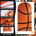 Tingjoo 3 Pcs Classic Basketball Arch Backdrop Stand Cover Spandex Fitted Sports Theme Birthday Arch Cover 4ft, 5ft, 6ft Photo Background Props for Birthday Party Decoration