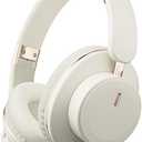 Bluetooth Over-Ear Headphones, Foldable Wireless Headphones with Hidden Mic for Cell Phone, PC, Laptop, Suitable for Music, School, Workouts, and Gaming (White)