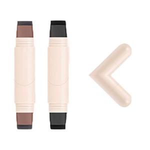 2pcs Rotatable Eyeliner Stamp Set - Quick Shaping Tool with Left/Right Eye Marked, Smudge-Proof & Long-Lasting, Ready to Use, Flawless Winged Eyeliner for Beginners & Makeup Enthusiasts, Black & Brown