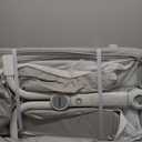 Baby Bassinet Bedside Sleeper, Upgraded Stability Bedside Crib with Full Mesh Sides, Soft Sheet, 6-Height Adjustment, Storage Basket, Easy Folding Portable Bassinet for Newborns, Gray (Grey)