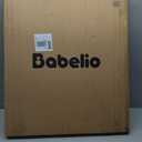 Babelio Baby Gate for Stairs, Kitchen & Doorways, 26-43" W 28" H No Bottom Bar| Easy Installation| One-Handed Operation| Auto-Close| Hardware Mount (Drill Needed) Safety Dog/Pet Gate Indoor (White)