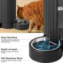Gardner Pet Automatic Gravity Cat Food Feeder and Water Dispenser Stainless Steel Two-in-One Set Large Capacity Dispenser for Pets Dogs, Puppies, Kittens-(0.8 Gallons x 2)