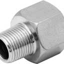 Beduan Stainless Steel NPT Reducer Adapter 1 Female to 1/2 Male Threaded Reducing Pipe Fittings Adaptor(Pack of 2)