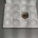 12 Sets Hanging Glass Candle Holder Wedding Glass Globe with Acrylic Gems Bead Garland Tea Light Holder Orbs Container for Flower Plants Micro Landscape DIY Xmas Tree Party Decoration 2.36 Inch