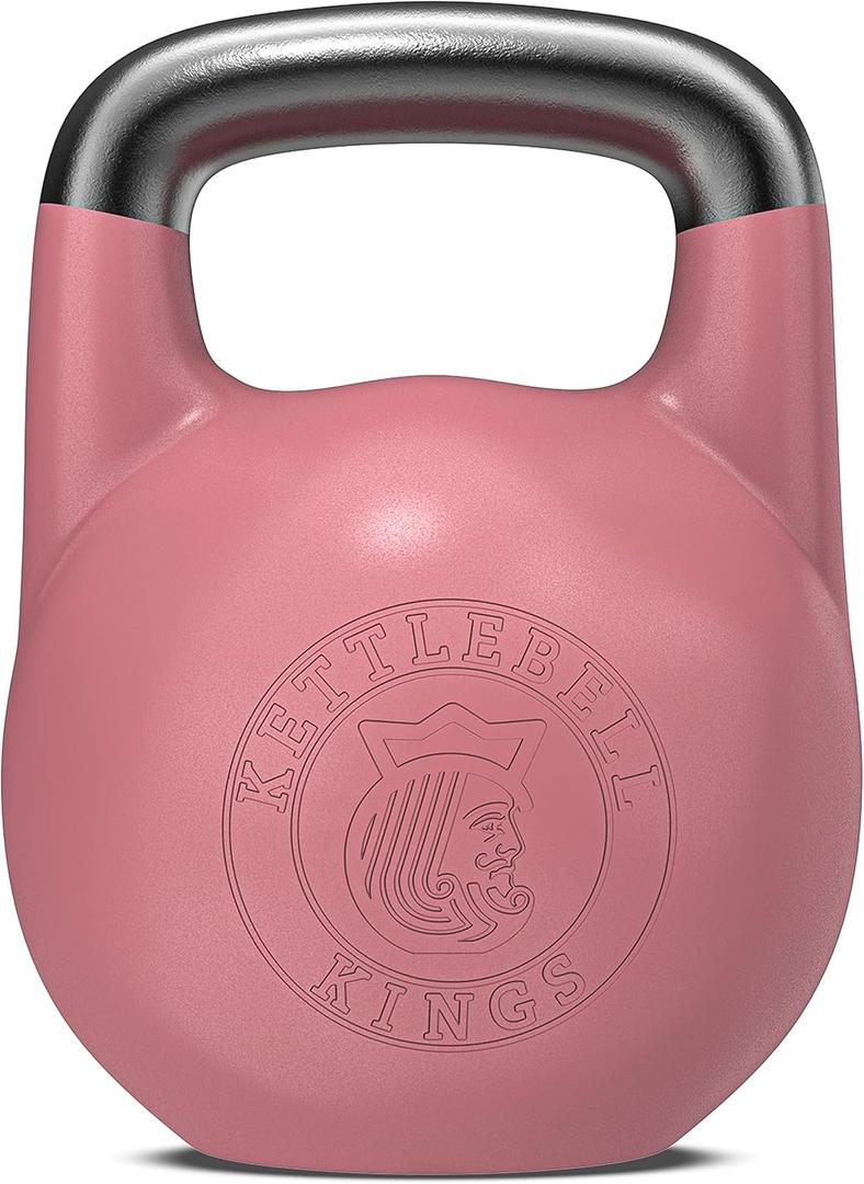 Kettlebell Kings Competition Kettlebells Weight (35mm handle) 8-48 KG | Hand weights Workout Gym Equipment & Strength training sets for Women & Men for Home Gym | Suitable for High Repetition Workouts (22 LB (10 KG))