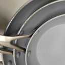 GreenPan Valencia Pro Ceramic Nonstick 8" 9.5" & 11" Fry Pan Skillet Set, Hard Anodized PFAS-Free, Induction Ready, Compatible on All Cooktops, Dishwasher Safe, Oven Safe to 600F, Gray