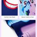 My Little Pony Girls A Line Long Sleeve Skirt Dress Unicorn Graphic Cute Fall Winter Outfit for Baby Toddler Kids 2-6 Years (3T, Twilight Sparkle-deep Blue)