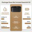 Waterless Diffuser for Home Essential Oil Diffuser, Aromatherapy Diffuser, Portable Scent Diffusers, 3 Mist Modes, Cycle Start for Bedroom, Office Studio 350-700 sq. ft Black