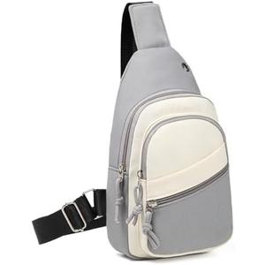 Xsecnua Crossbody Sling Bag Small Sling Backpack, Cross Body Bag Chest Bag for Women Men Travel Hiking Daypack