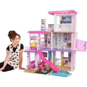 Barbie DreamHouse Dollhouse with 75+ Accessories and Wheelchair Accessible Elevator, 10 Play Areas, 3 Custom Light Settings & Music 
