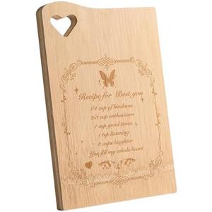 THETCHRY Mothers Day Gifts for Mom Decorative Cutting Board, Engraved Bamboo Board, Butterfly Mother Cutting Board Gift, Birthday Gifts for Mom from Daughter Son,11.8''L×7.8''W
