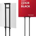 DISPLAYSWORKER Poster Stand for Display,Double Sided Banner Floor Stand with heavy duty Metal Base, Adjustable Pedestal Signage Up to 78 inches for Board & Foam Sign (Double-Pole)