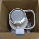 33.8 Oz/1000mL Portable Electric Kettle,304 Stainless Steel Travel Kettle Electric,4 Temp Settings with Holding Heat,600W Fast Boiling Water with Auto Shut-Off and Boil Dry Protection (White)