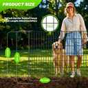 Toolterritary 10 Panels No Dig Decorative Garden Fence, 40in(H) x 25ft(L), Dog Fence Outdoor for Yard - Rustproof Metal Animal Barrier Fencing for Patio, Flower Bed, Ideal for Dogs, Rabbits