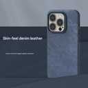 MKA Compatible with iPhone 16 Series Magnetic Case  Luxury Denim Look Fabric Cover with Strong Magnetic (Compatible with MagSafe) Alignment, Camera Protection (Sky Blue, for iPhone 16)