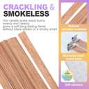 2 x 50 Pcs Wood Wicks for Candle Making - Smokeless Crackling Wooden Candle Wicks Kit with Stands & Labels Candle Wicks for Candle Making