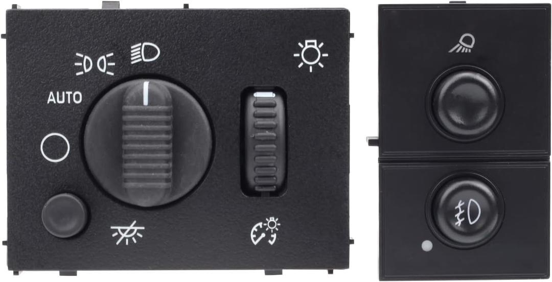Headlight Switch & Cargo and Fog Lamp Switch Replacement for 03-06 Silverado 1500 2500 HD 3500, Suburban 2500 Tahoe, Sierra 1500 Yukon