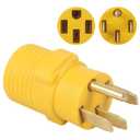 NEMA 14-50P to 14-50R Extension Adapter, ZDHQLHJ 50 Amp Extension Plug, 4 Prong 14-50 Male Plug to Female Receptacle, for Power Outlet Surge Protector Generator RV EV Trailer Camper