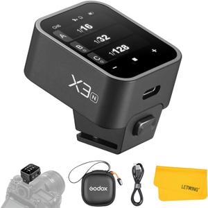 Godox X3N X3-N TTL Wireless Flash Trigger for Nikon Camera, 2.4G Wireless Touchscreen Flash Transmitter, Support TTL Auto/Manual/Multi Flash, Built-in Lithium Battery, High-Definit OLED Screen