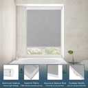 SILKVERSE Roller Window Shades Free-Stop Cordless Blackout Blinds, Thermal Insulated Pull Down Shades for Windows, UV Protection Fabric Roller Blinds for Home Office (27.5" Wx72 H, Grey)