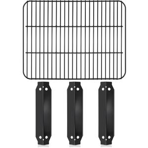 Hiorucet Grill Replacement Parts for Dyna-Glo Grill 3 Burner DGC310CNP-D DGC310RNP-D DGC310BNP-D DGB300CNP, Porcelain Steel Grill Grate, Heat Plate for Dyna-Glo 3-Burner Open Cart Propane Gas Grill