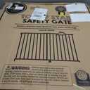 Regalo Safety 29-43" Top of Stairs Baby Gate, Extra Wide Baby Gate, Extra Wide Hardware Mounted Stair Gate with Banister & Wall Mount Kit, Walk-Through Safety Gate with Door for Toddlers & Pets