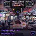 5 Channel Dash Cam 360Wide Angle Dash Camera for Cars 1080P with Loop Recording Night Vision Reversing Help 3.16-inch Dash Cam Front and Rear