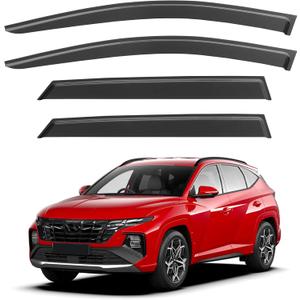 Window Visors Rain Guards for 2022 2023 2024 2025 2026 Hyundai Tucson | Out-Channel Window Vent Wind Deflectors Visors Shades Protectors for 22 23 24 25 26 Hyundai Tucson SE SEL N-Line Limited