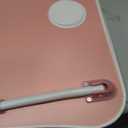 FISYOD Foldable Laptop Table, Portable Lap Desk Bed Table Tray, Laptop Stand with Cup Holder & Tablet Slot & Lifting Handle for Working Writing Drawing & Eating (Pink)