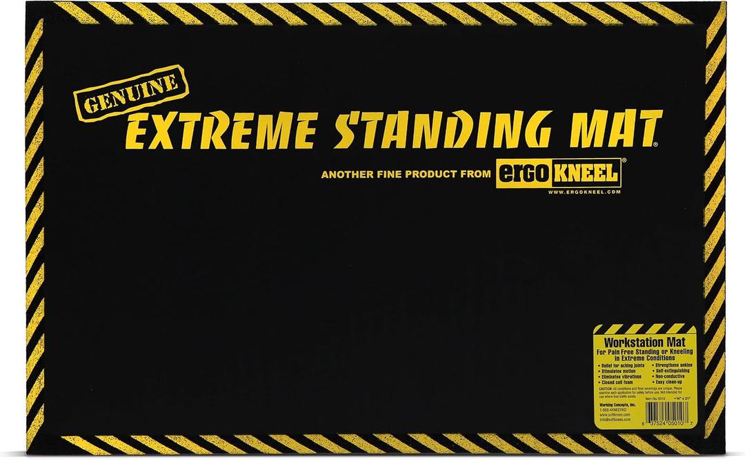 Standing Mat Industrial Anti-Fatigue for Work, 21" x 14" x 1"