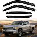 4 Rain Guards for 2001-2007 Chevy Silverado GMC Sierra 1500 1500HD 2500 2500HD 3500 3500HD 2000-2006 Suburban Yukon XL 1500 2500 Crew Cab 02-06 Escalade EXT Chevy Avalanche 1500 2500 Tape On