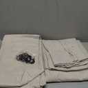 H.VERSAILTEX Polyester Blackout Curtains 96 Inches Long, 100% Absolutely Blackout Elegant Curtains for Bedroom, Thermal Insulated Linen Drapes Grommet Curtains with White Liner, 2 Panels, Natural