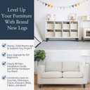 Airy Abode Premium Black Square Furniture Legs (Full Install Kit) - Pick Your Size and Color