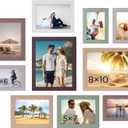 Funtopia Picture Frames, 10 Pack Picture Frames Collage Wall Decor, Gallery Wall Frame Set for Wall or Tabletop Display, Multi-size with 8x10, 5x7, 4x6 Family Photo Frames (Coffee, Brown, Gray, Light Gray, Green, Light Yellow)