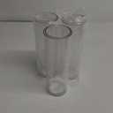 Nuogo 6 Pcs Plastic Clear Cylinder Vase for Home Acrylic Flower Clear Vase Centerpiece for Centerpieces Wedding Party Decorations Opening Round (12 Inch)