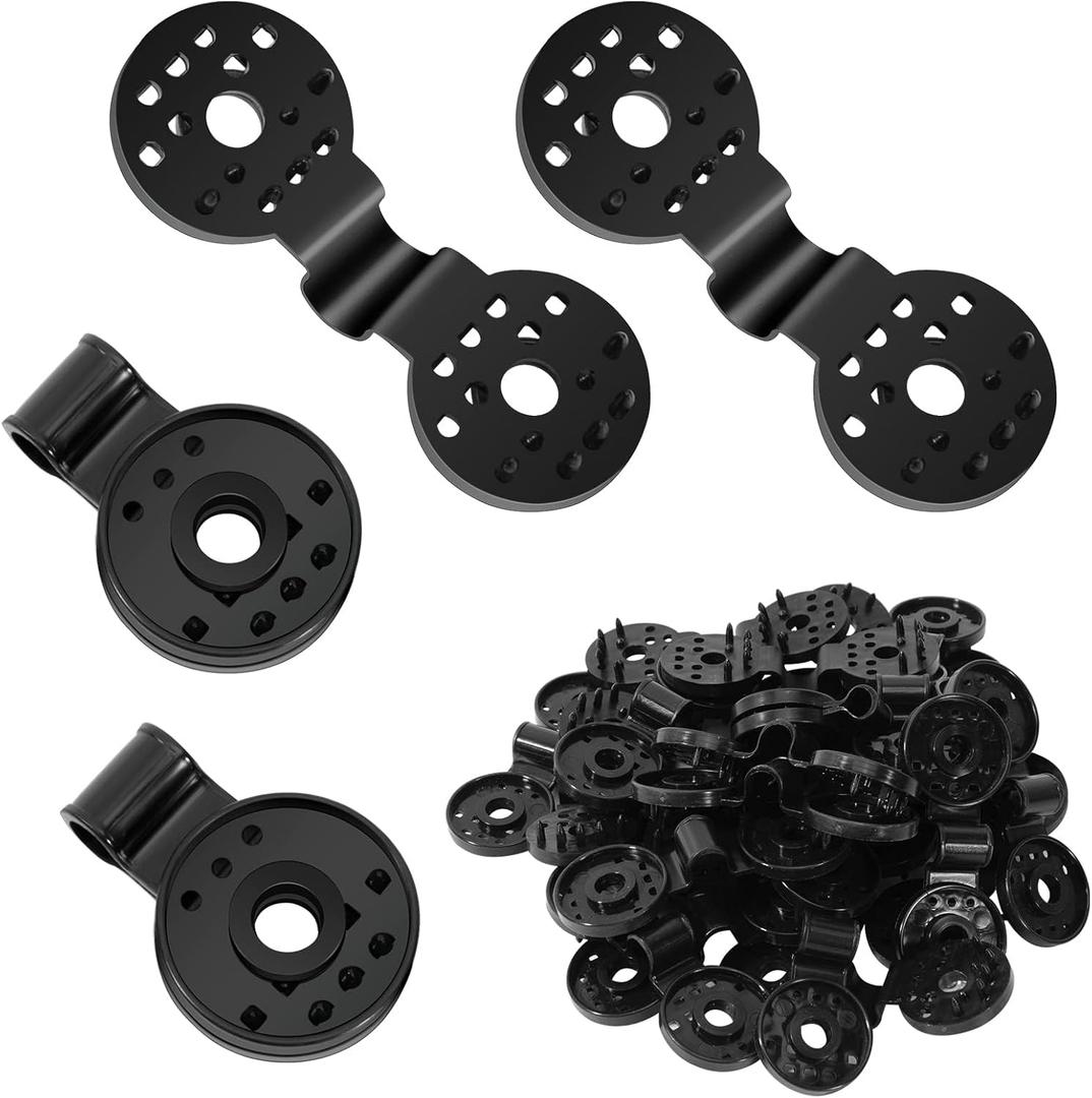 100 Piece Shade Cloth Plastic Clips Round Plastic Black Clips for Sun Shade Net, Anti Bird Netting, Garden Netting, Shade Netting, Shade Fabric Accessories