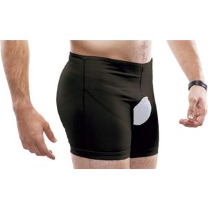 Inguinal Hernia Support Belt Invisible Underpants Compression Garment Truss Galess (Black, XL)