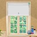 Allesin Motorized Roller Blinds with Remote Control for Windows, Blackout Smart Roller Shade, Battery Powered Electric Smart Blind (White,H72 x W46)